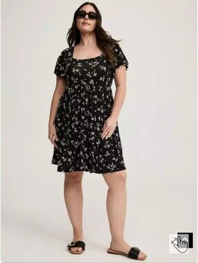 NWT TORRID Flutter Sleeve Skater Mini Dress